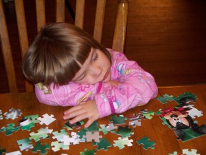Disney fell asleep doing puzzle 11-7-09 002